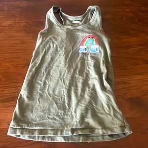 OLDNAVY Army Green Fitted Tank Top Rainbow Chaser